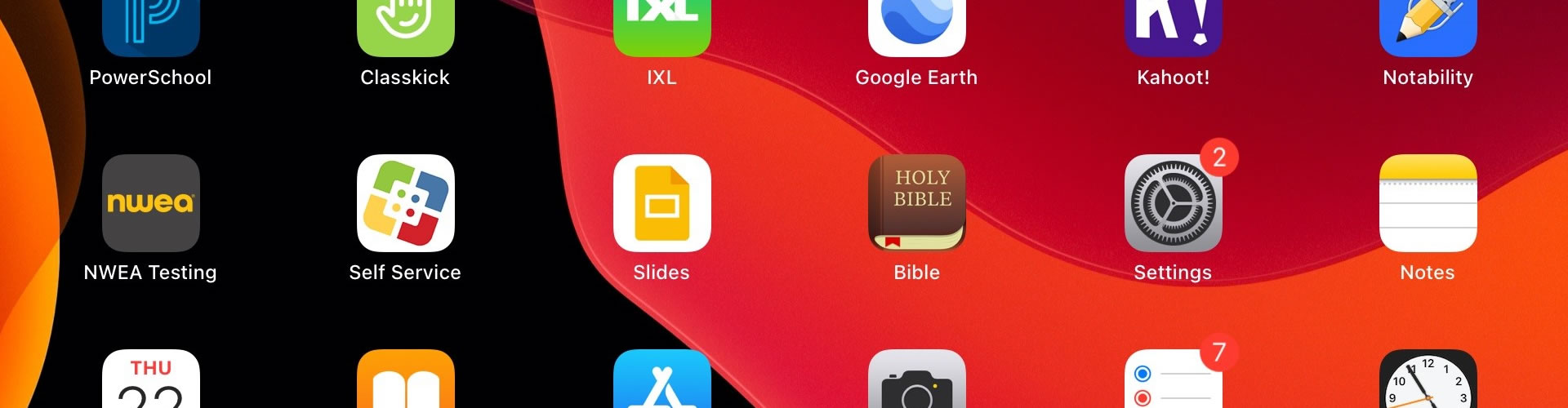 iPad Home Screen